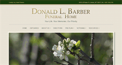 Desktop Screenshot of donaldlbarberfuneralhome.com