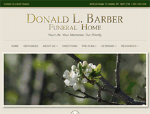 Tablet Screenshot of donaldlbarberfuneralhome.com